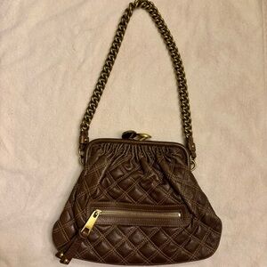 Marc Jacobs vintage brown quilted leather little Stam bag